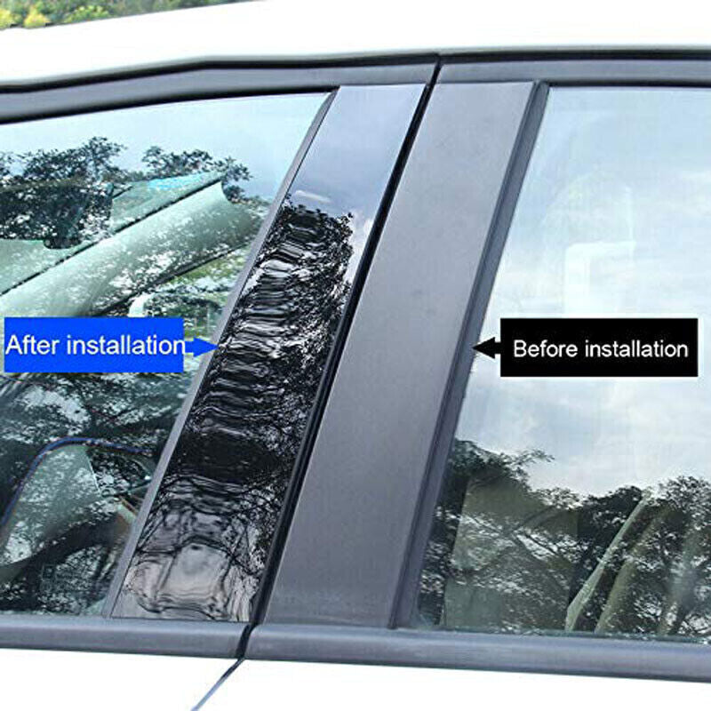 Piano Black Pillar Posts Door Window Molding Strip Trims for Mazda CX-8 18-2023