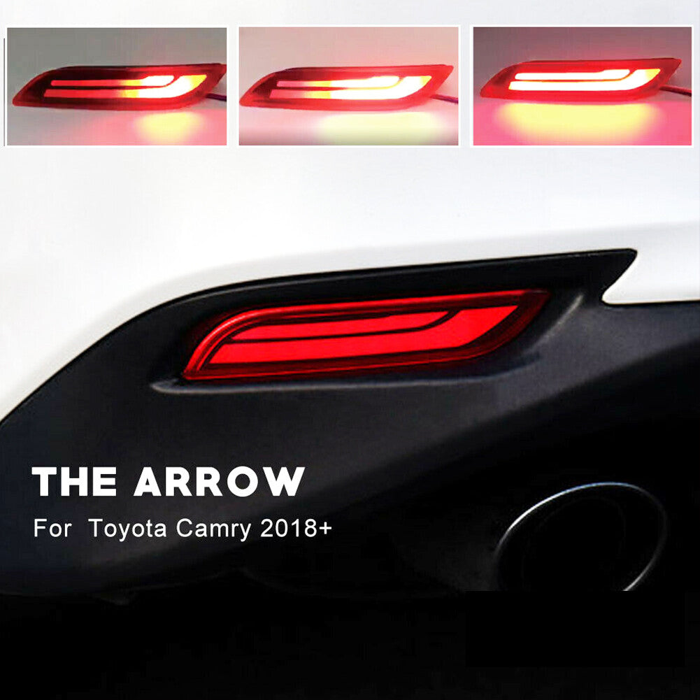 Applicable to 2018-2022 for Toyota for Camry,red lens rear bumper, rear brake LED light, fog light