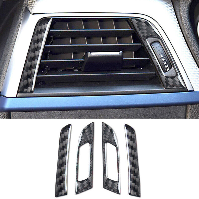 Air Outlet Vent Trim for BMW 3 4 Series GT 13-2019 Console LR Real Carbon Fiber