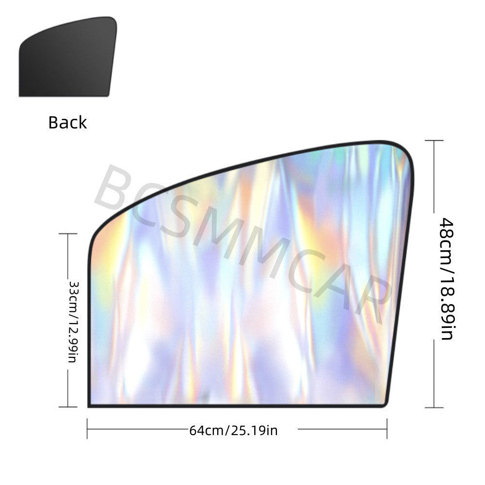 2Pcs Magnetic Car Side Front Window Sun Shade Curtain Cover Shield UV Protection