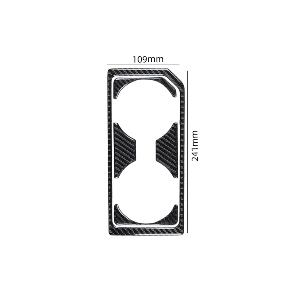 Carbon Fiber Interior Front Center Cupholder Cover Trim for Ford F-150 2015-2017