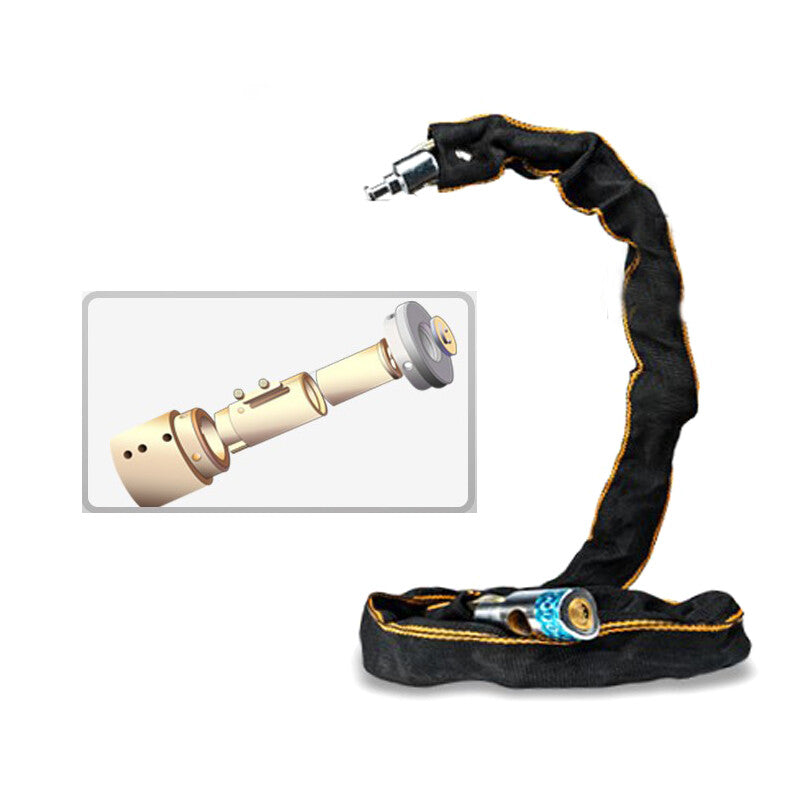 Anti-theft bicycle and motorcycle chain lock, portable road bike safety lock with 2 buttons