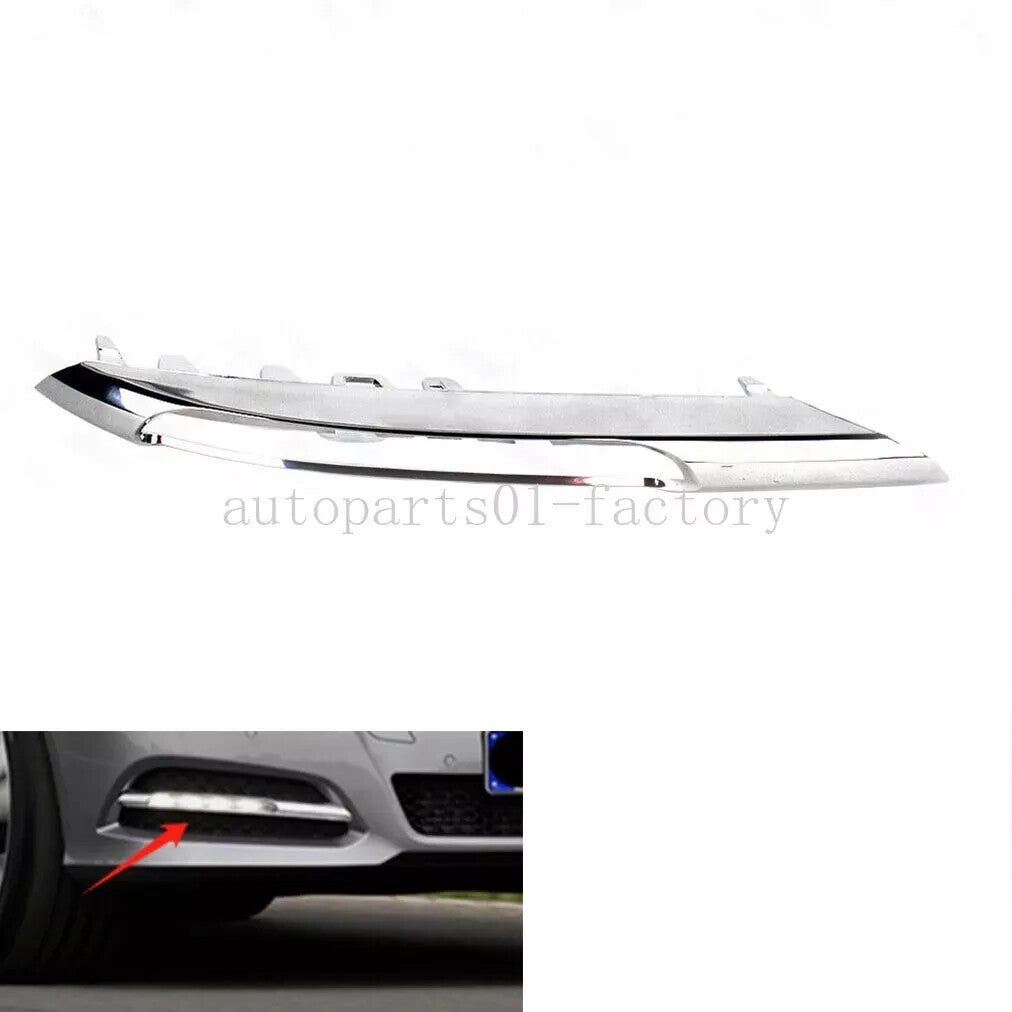 1Pair Front Fog Light Chrome Trim Bezel Fot for Mercedes-Benz E250 E300 E350 10-2013