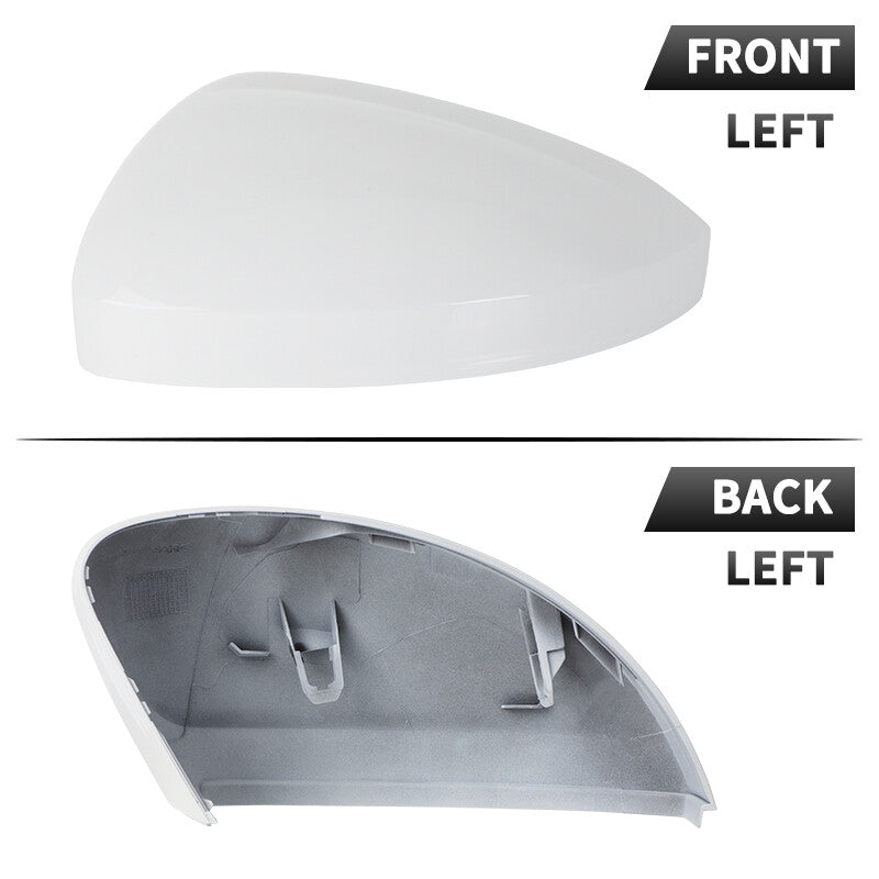 Left Driver Side Door Wing Mirror Cover Cap White Fit for VW for Tiguan 2017-2023