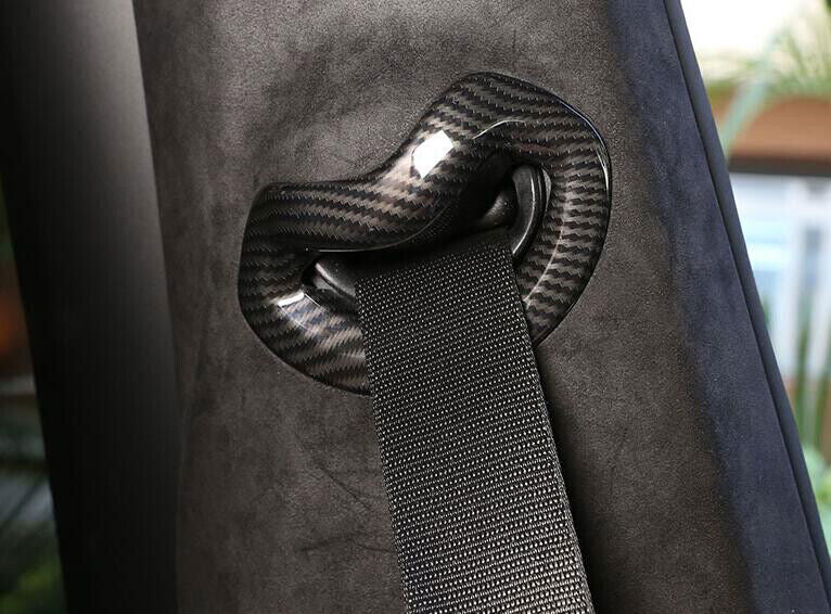 for BMW X7 G07 2019-2022 Carbon Fiber Color Interior for Seat Belt Buckle Cover Trim