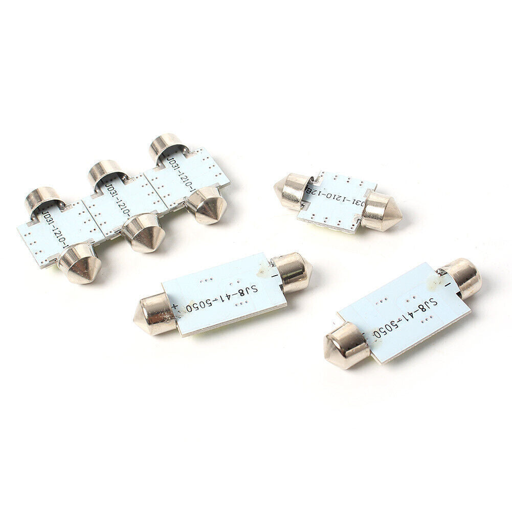 14X White LED Lights Interior Package For T10 31mm Map Dome License Plate Bulb