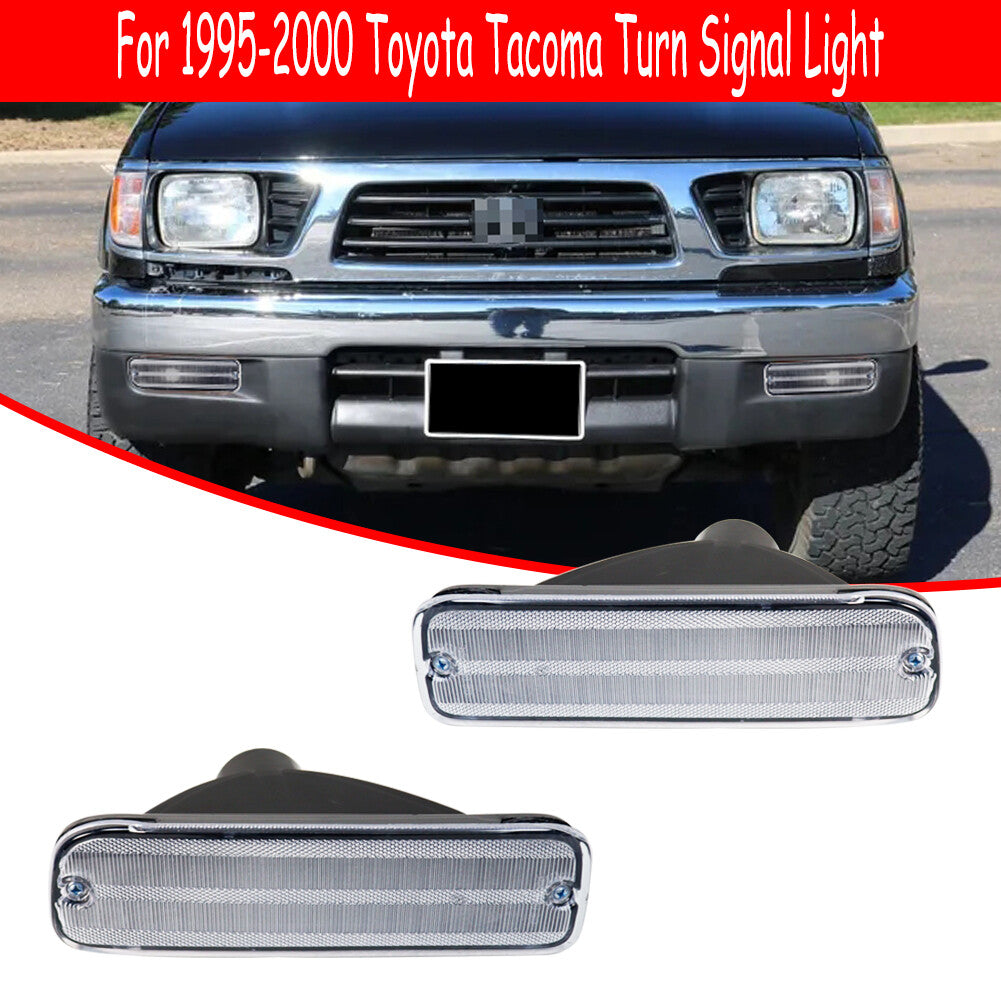 Chrome parking light housing, left and right dual set, suitable for 1995-2000 for Toyota Tacoma.