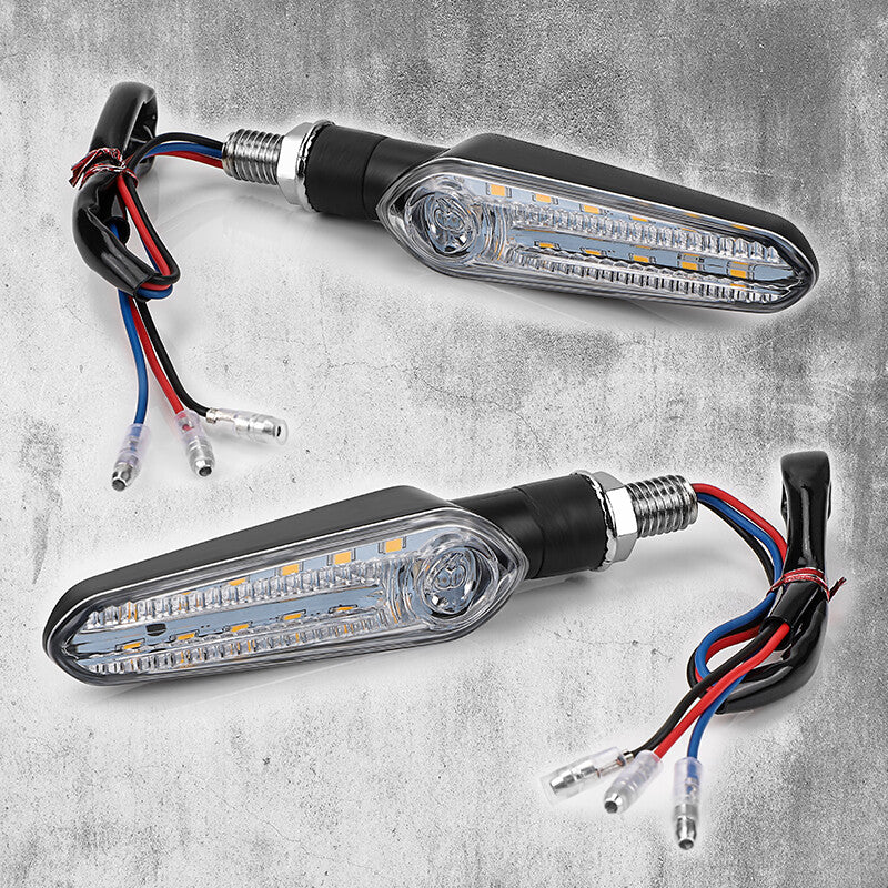 Sequential Flowing LED Lamp Motorcycle Turn Signal Indicator Blinker Light Brake