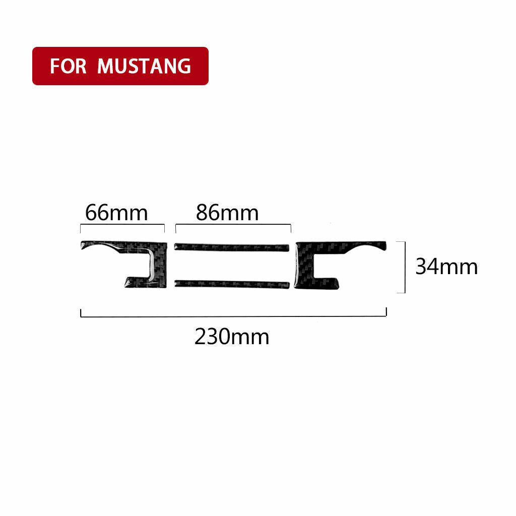 4Pcs Carbon Fiber Switch Button Trim Cover Fit for Ford for Mustang 2015-2019