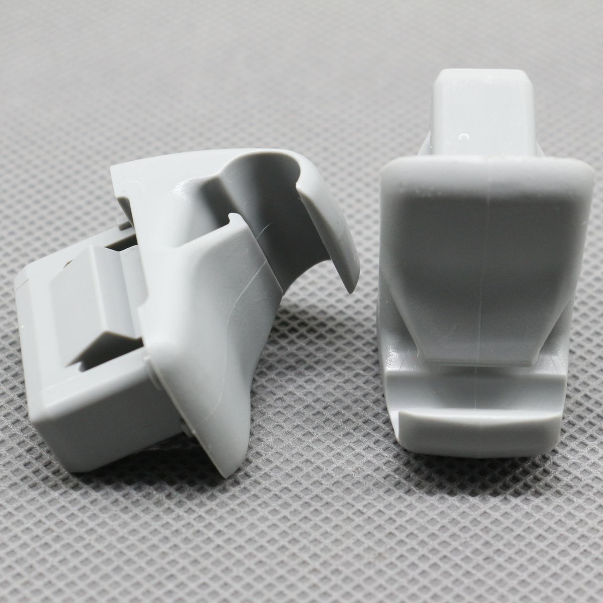 2 Gray Sun Visor Clips for Mitsubishi Lancer Outlander Sport ASX MR654343