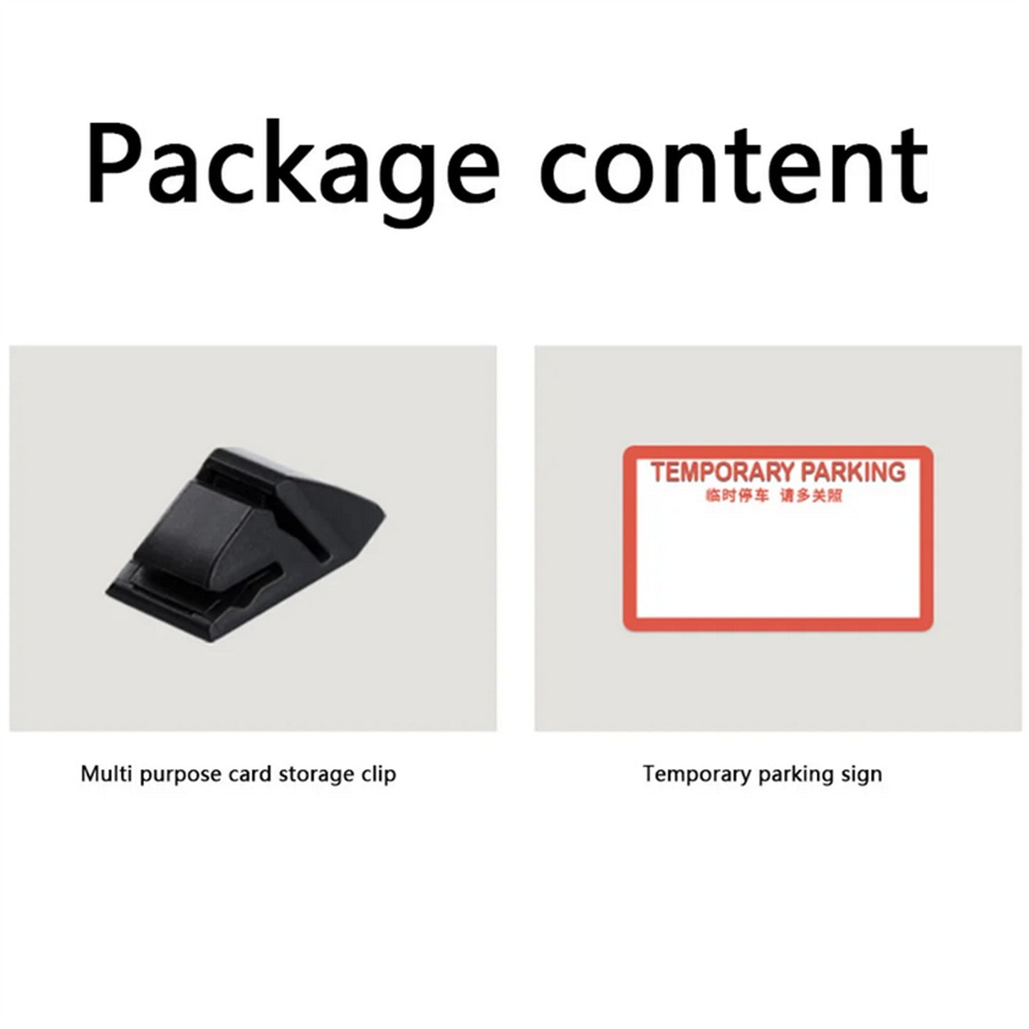 Car Temporary Parking Card Ticket Holder Home Office Card Slot Fixed Clip Part