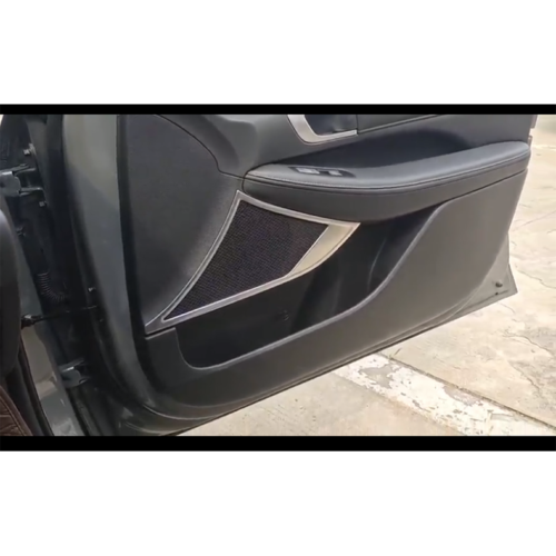 for Hyundai Sonata 2020-23 Matte Silver Inner Door Speaker Horn Frame Cover Trim