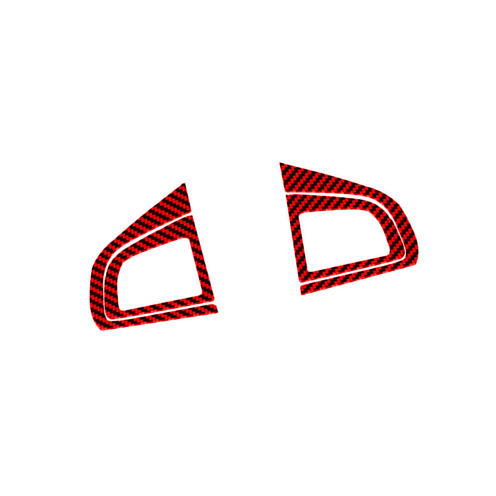 4X Red Carbon Fiber Steering Wheel Buttons Cover Trim for Mazda CX-9 2010-2015