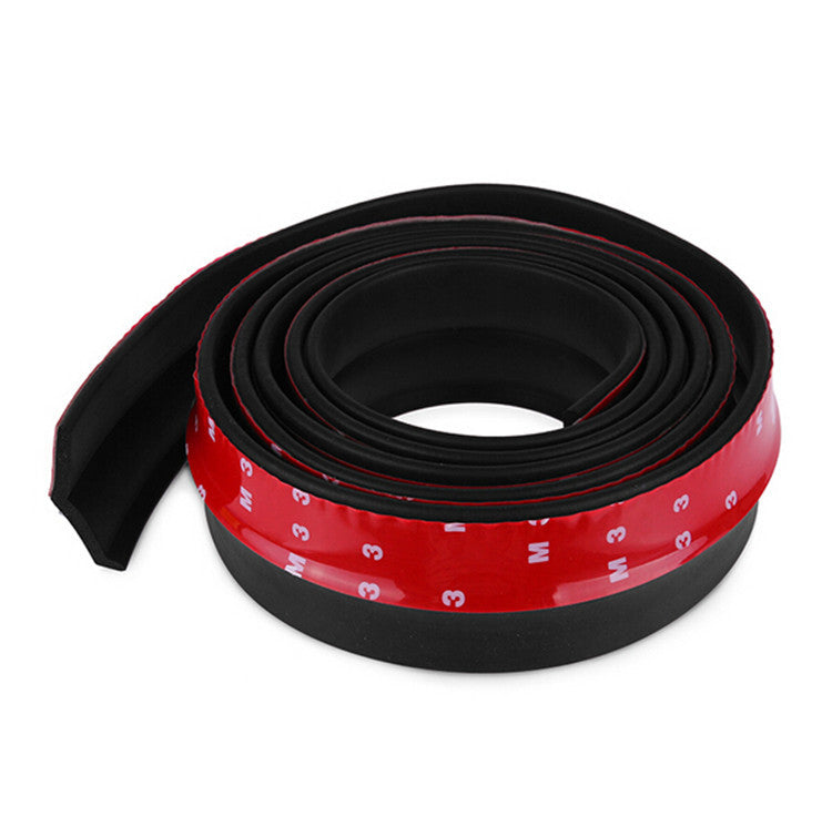 8.2ft Black Car Front Bumper Spoiler Lip Splitter Valance Chin Protector Kits