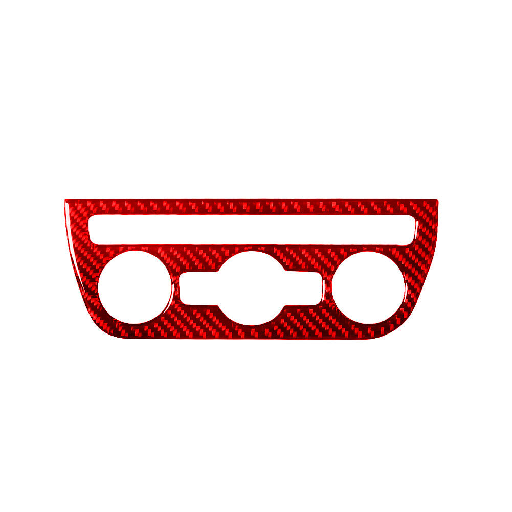 Red Carbon Fibre Air Conditioning A/C Trim Panel for Volkswagen for Tiguan 2013-2017