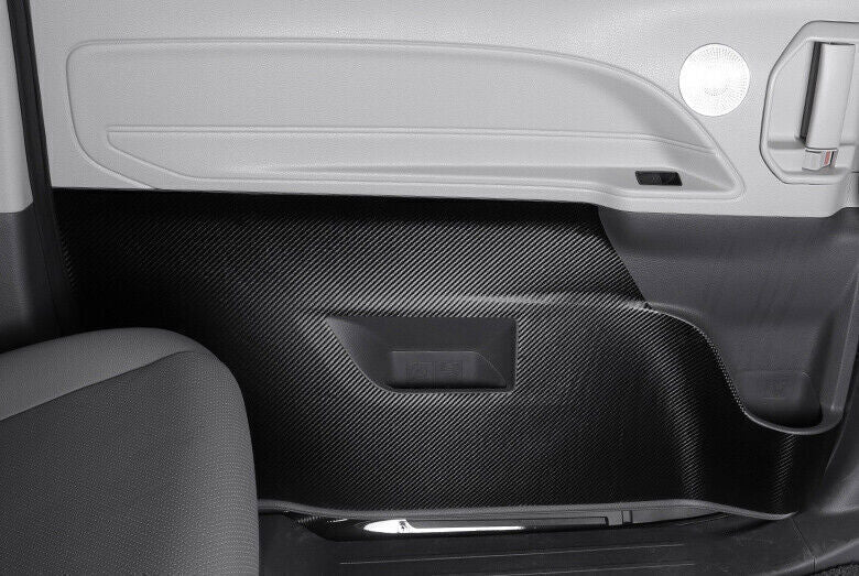 4P Carbon Fiber Leather Inner Door Anti-Kick Panel Trim for Toyota for Sienna 21-24