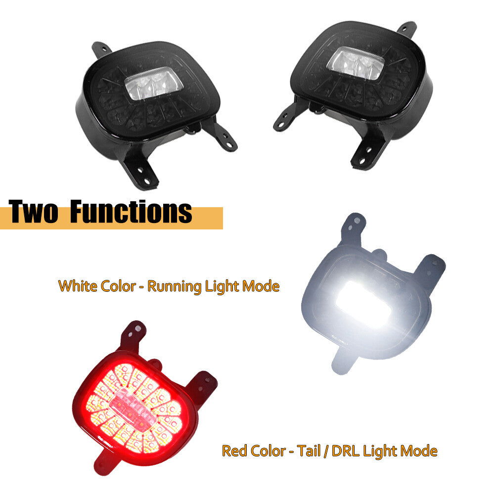 Smoked Black Lens LED Backup Reversing/Rear Fog/Taillight for 15 Upward for Jeep Renegade