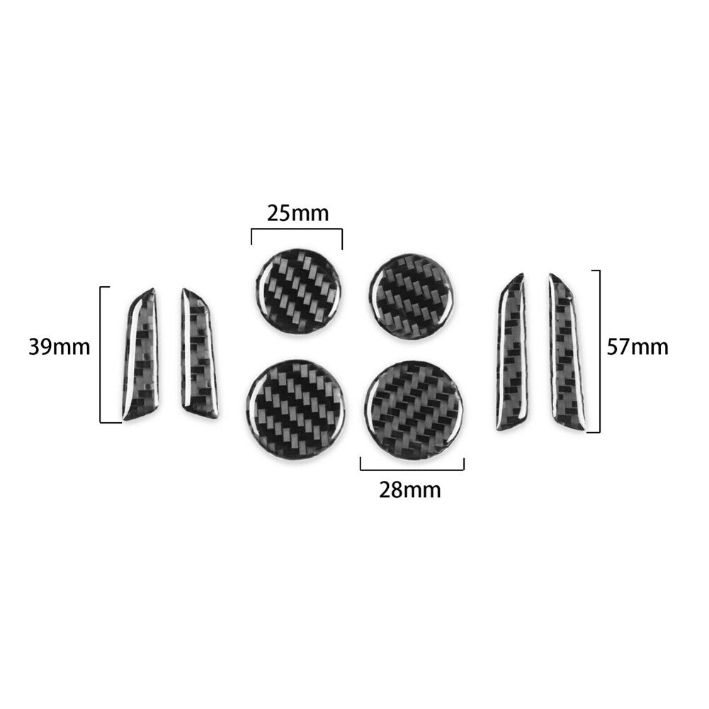 8X Carbon Fiber Console for Seat Adjustment Button Cover for Tesla Model 3/Y 2017-22