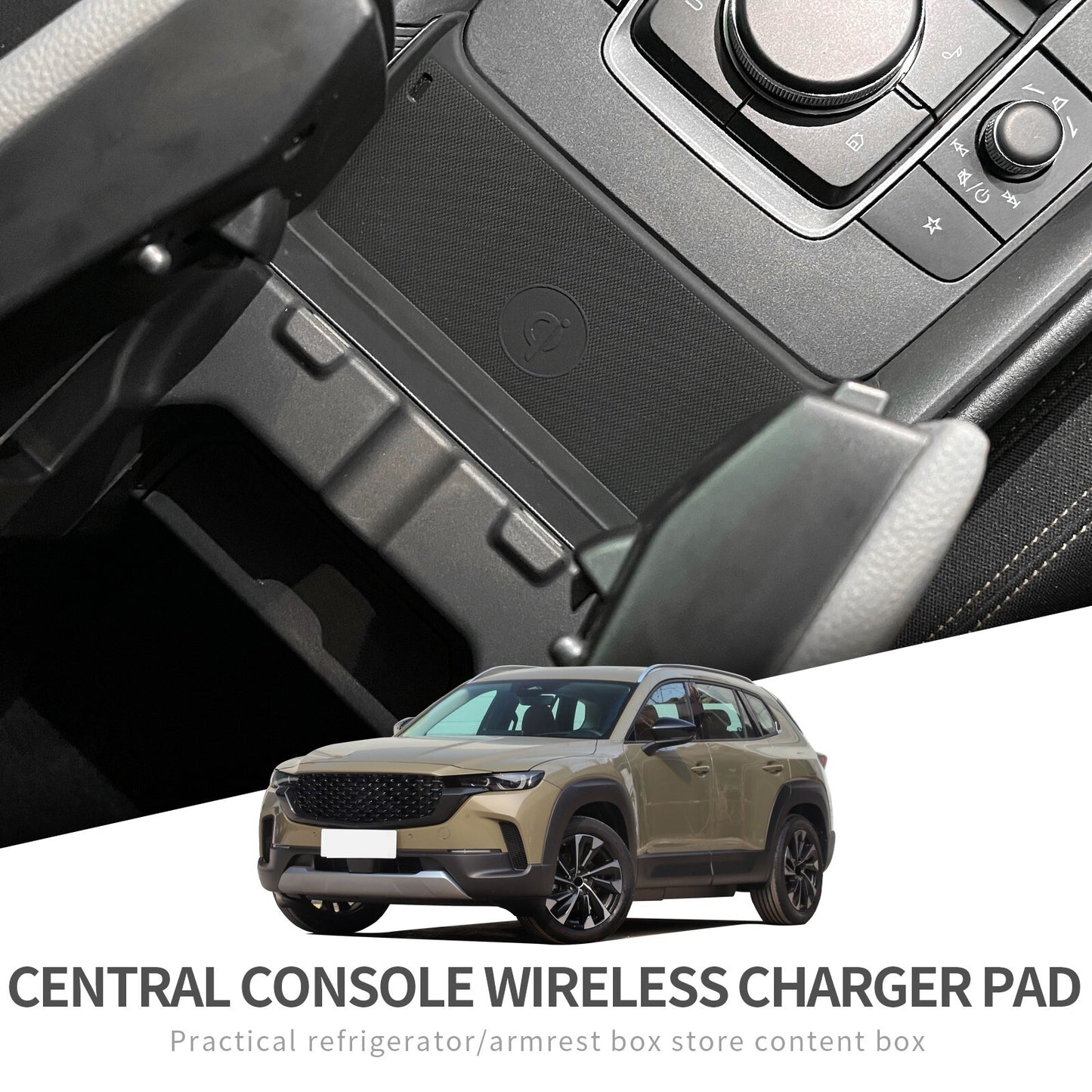 Anti-skid Pad for Mazda CX-50 Phone Wireless Charging Mat Accessories Silicone