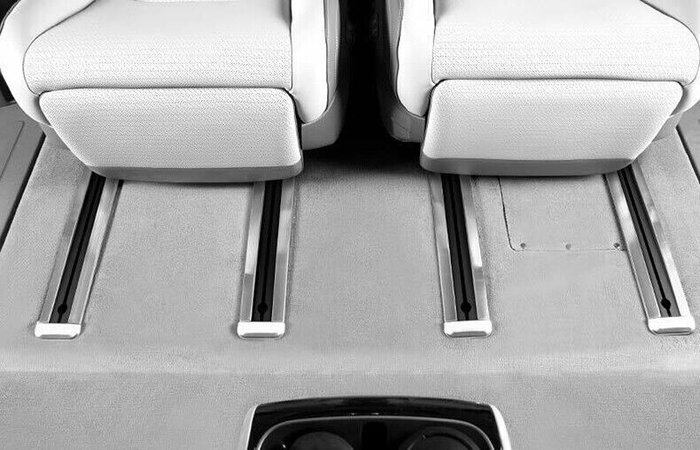 for Kia Carnival 22-23 Silver Steel for Seat Adjust Sliding Rail Guard Cover Trim 8x