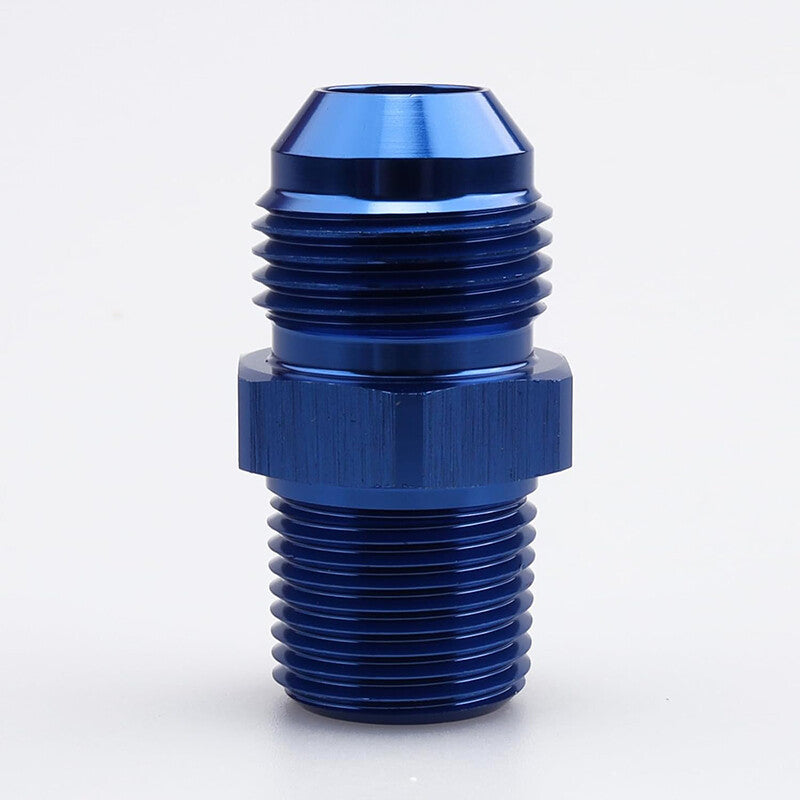 2Pcs 8AN AN8 Male Flare to 3/8 NPT Pipe Thread Fitting Adapter Aluminum Blue