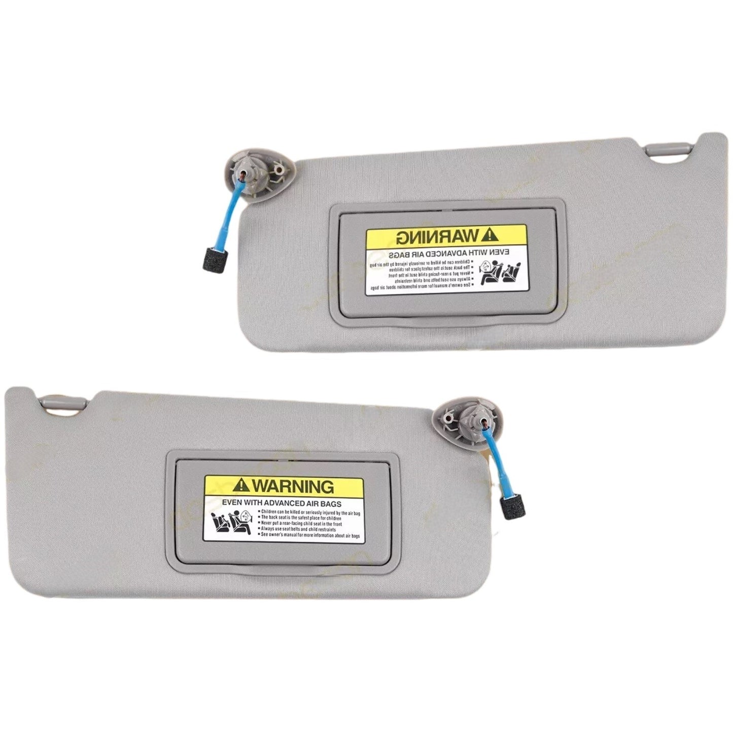Gray Pair Sun Visor w/ Light Mirror for Honda Accord 83280TA5A51ZA 2008-2017