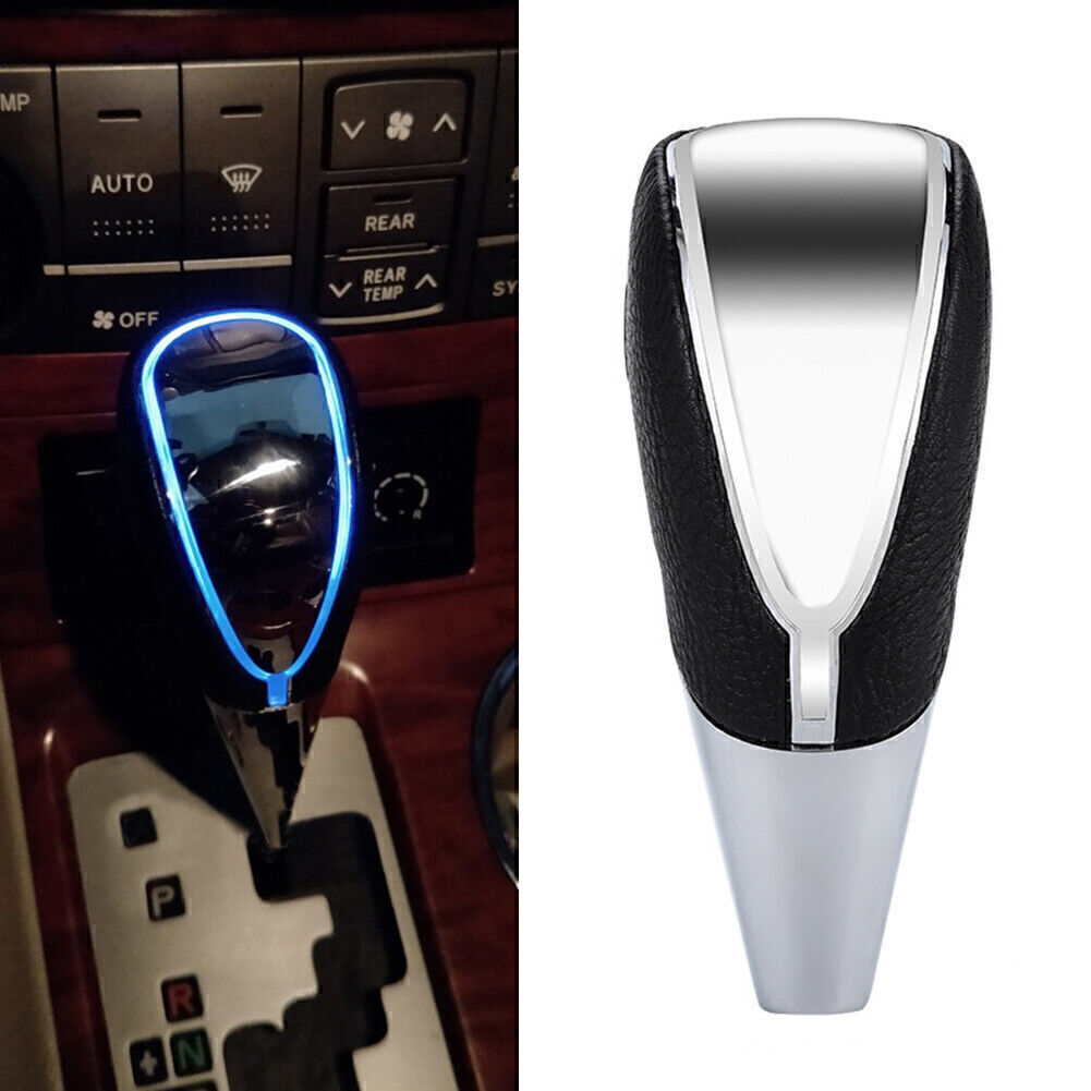 Universal Car Gear Shift Knob Blue LED Light Touch Activated Sensor USB Charge