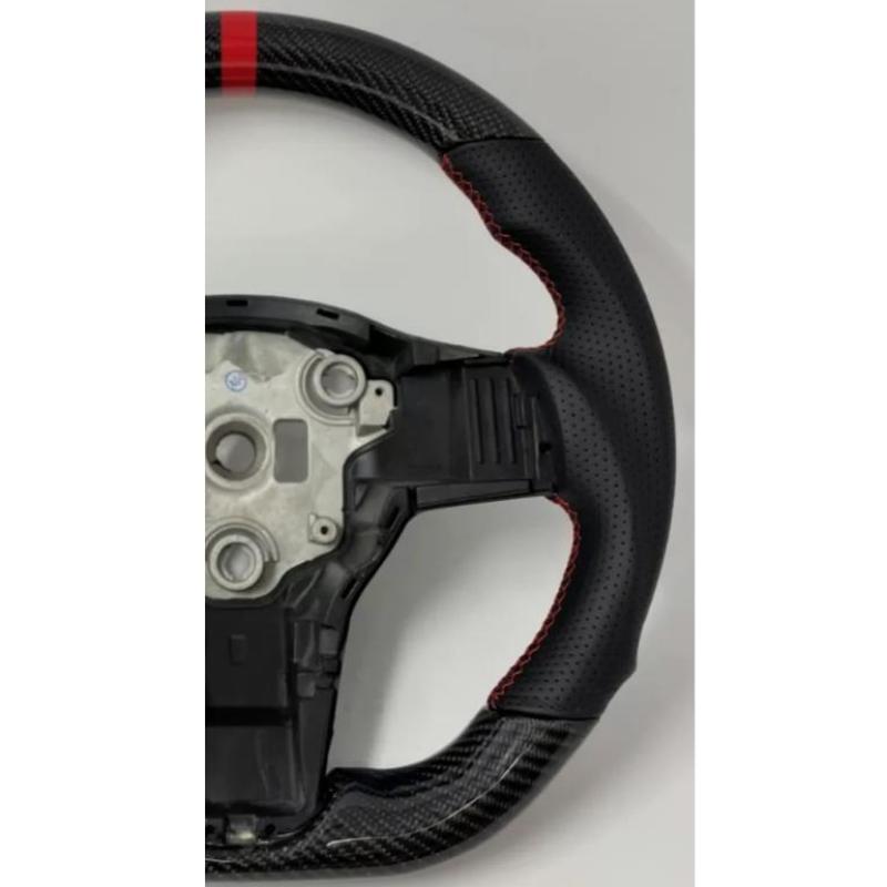 Steering Wheel Red Ring for Tesla for Model 3 Y 2020 2021 2022 2023 Carbon Fiber