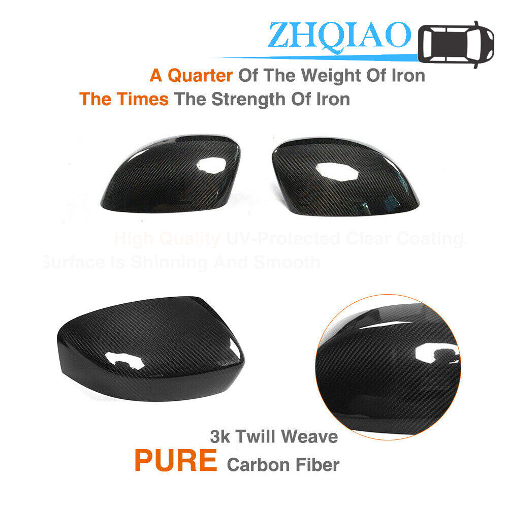 Carbon Fiber Side Mirror Covers Trim Fits for Maserati for Levante 4-Door 2016-2017