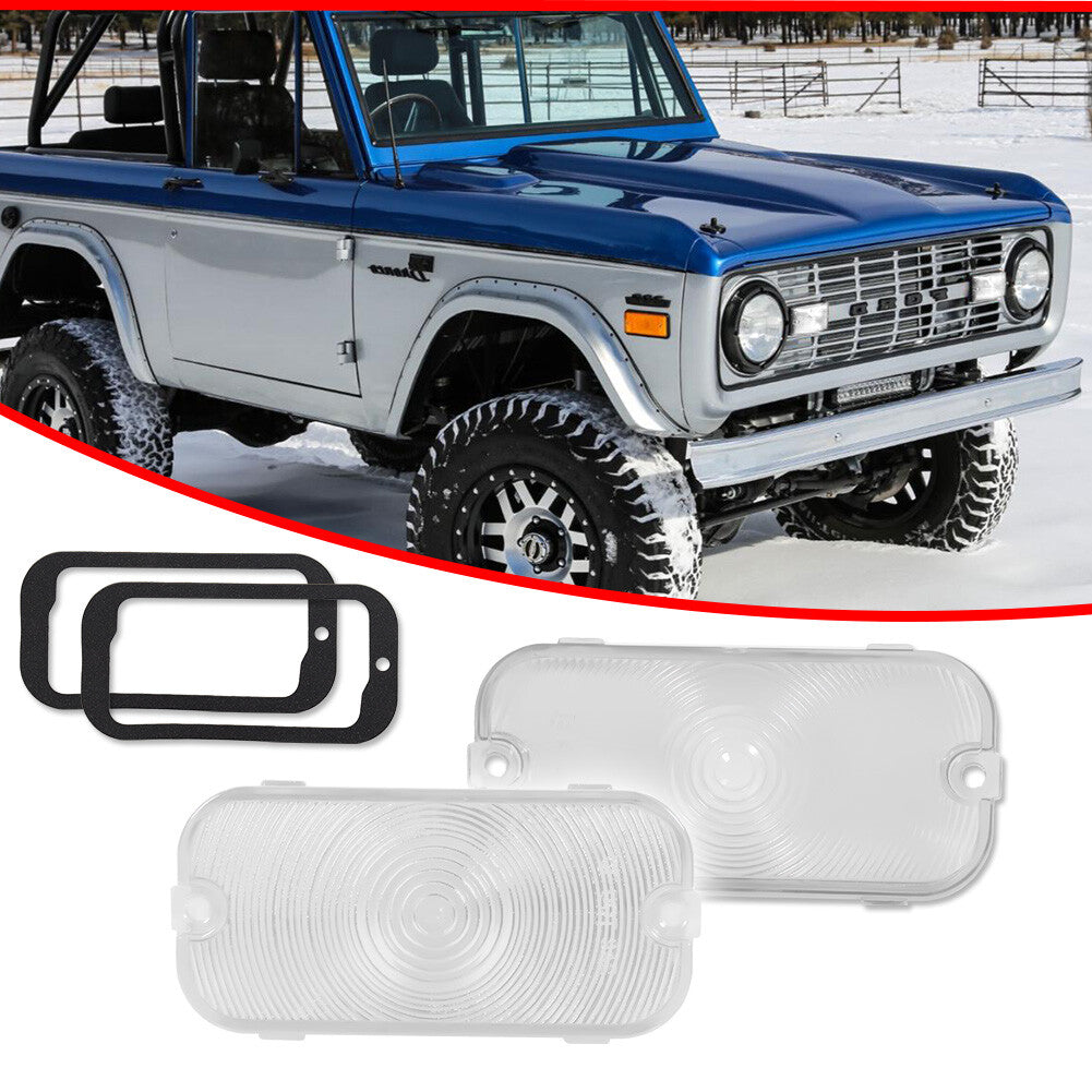 Transparent parking turn signal lens LH, right-hand grip, suitable for Ford for Mustang 1966, 1967, 1968
