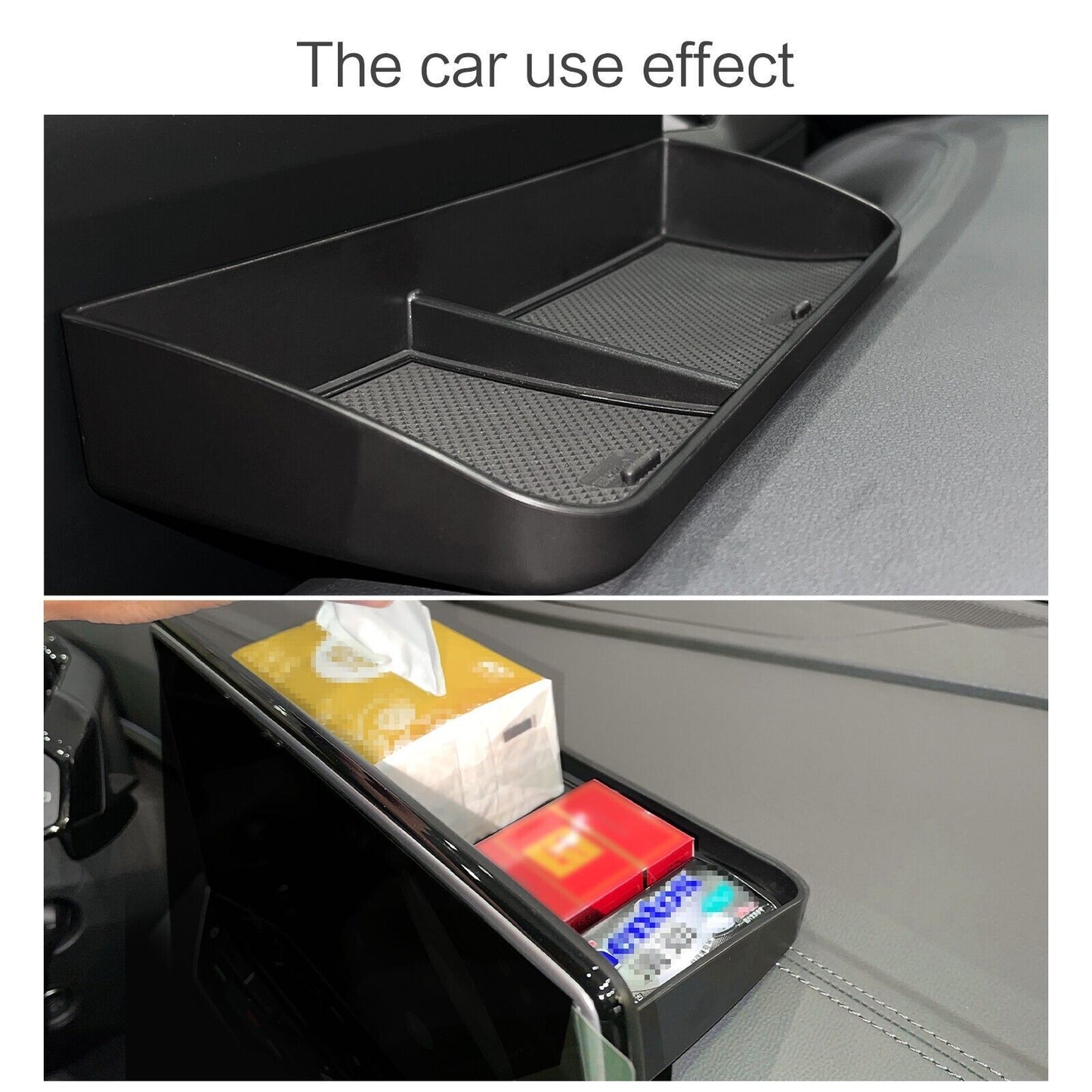 for VW ID.4 2021-2023 Car Dashboard storage box Tray Organizer Behind Screen