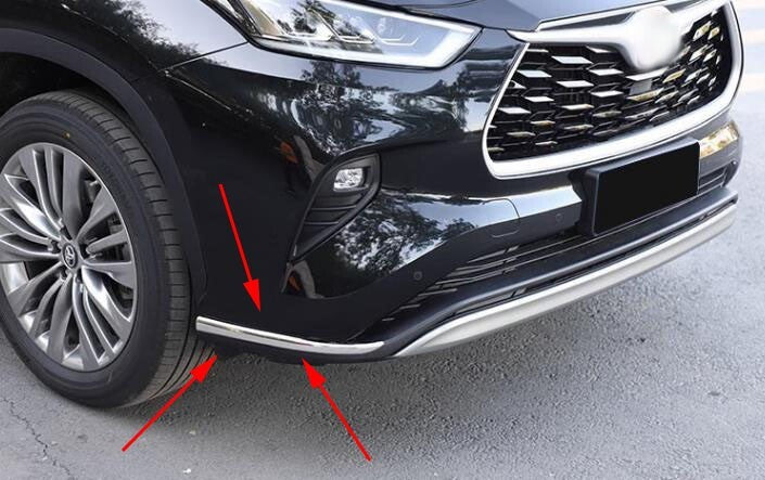 Front Bumper Corner Lip Side Scratch Protector Car for Toyota Highlander Prats
