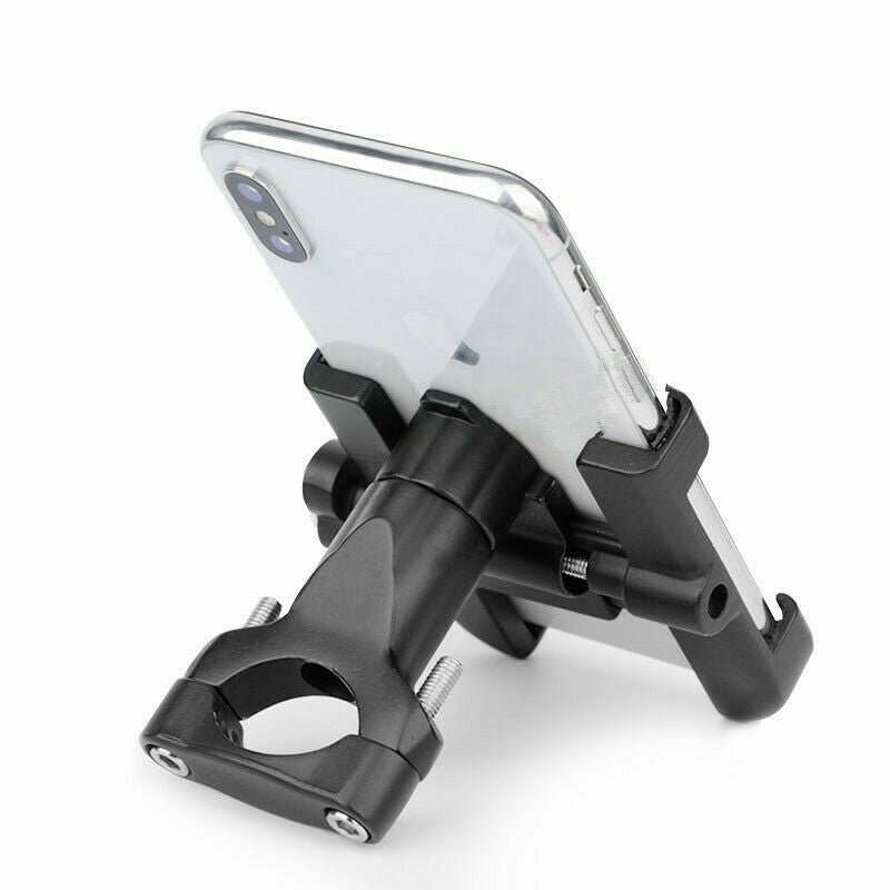 Black Metal Motorcycle Handlebar Mount Holder 360 Degrees Rotation Phone Holder