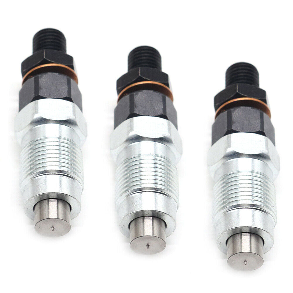3 fuel injectors (16001-53000) suitable for Kubota ZD21, ZD321, BX1860, BX1870, and BX2360 models.