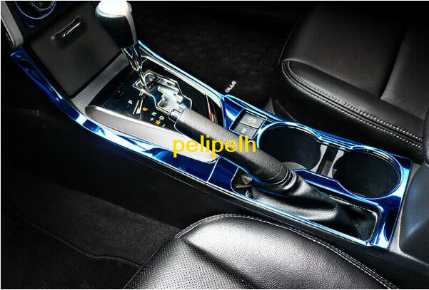 For 2014-2018 for Toyota for Corolla blue Steel Inner Gearshift water cup Cover trim 3x