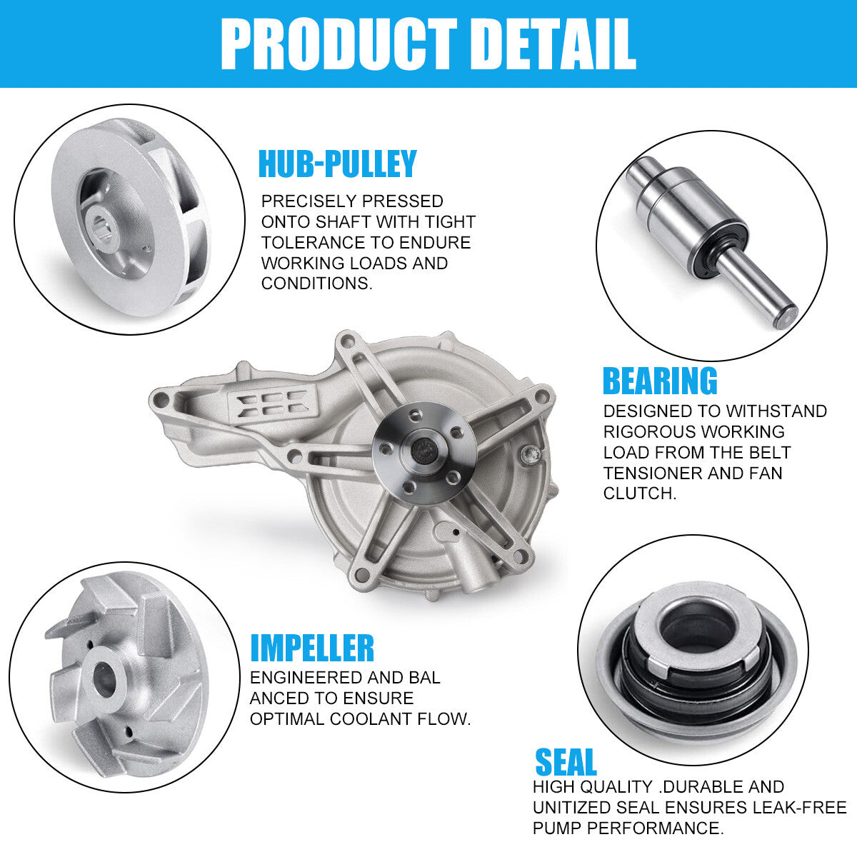 New Coolant Water Pump for Volvo Truck VN VNL VHD D9 D11 D13 for MACK MP7 85109694