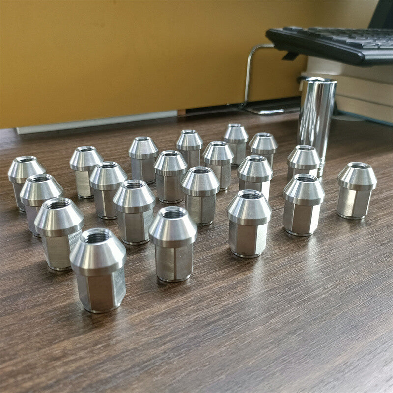 20pcs M121.5 Stainless Steel Wheel Nuts Lug Nuts Hex 19mm Length 35mm