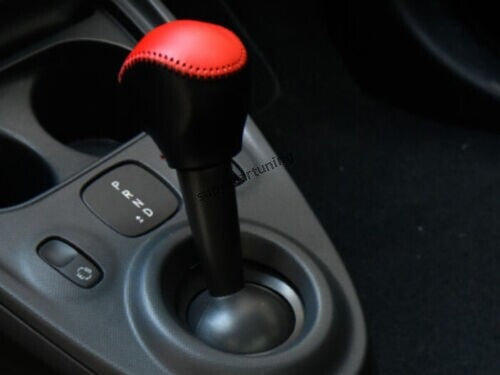 Red Leather Gear Shift Knob Shifter Lever Trim for Benz for Smart Fortwo 2015-2020