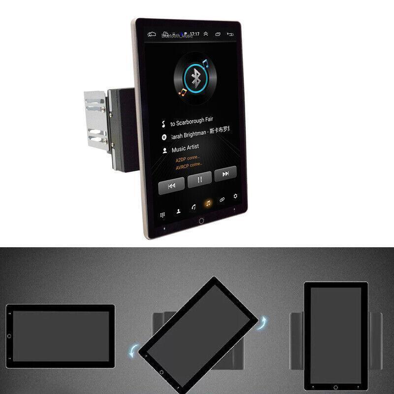 2DIN Thin 10.1 inch Rotatable Android 9.1 Screen Quad Car Stereo Radio GPS Wifi