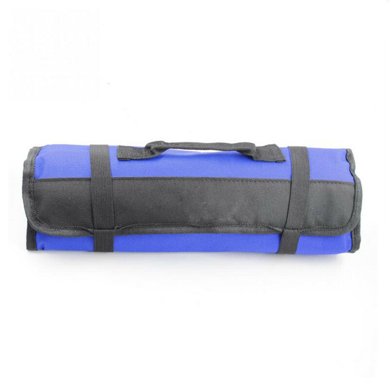Blue Car Tool Roll Bag Pouch Screwdrivers Toolkit Storage for Mini Pliers Workbag