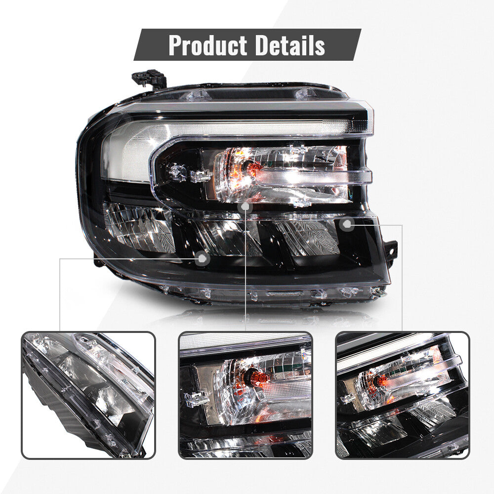 LED Headlight Assembly Black For 2022-2024 for Ford Maverick Right Passenger Side