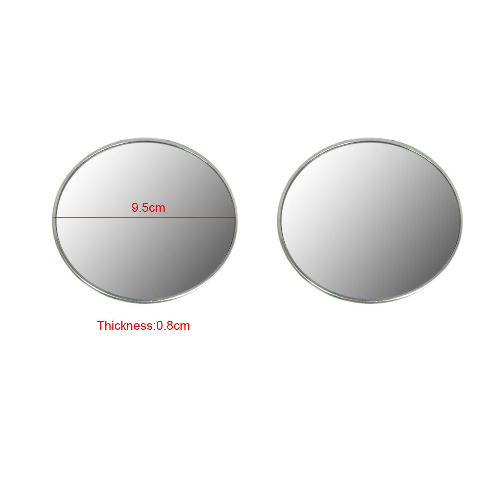 2PCS 4inch Rear View Mirrors Rearview Blind Spot Wide Angle Round Convex Safety