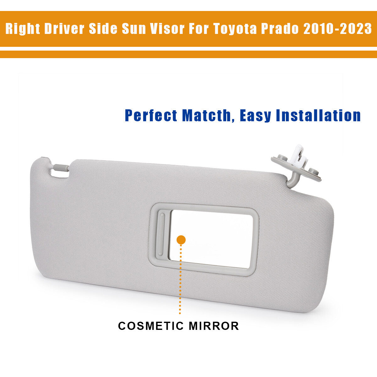 2010-2023 Gray Right Side Sun Visor 74310-35A91-B1 for Toyota Prado 7431035A91B1