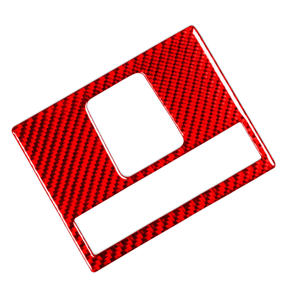 Carbon Fiber Red Rear Control Panel Cover Trim for Dodge for Ram 1500 2500 3500