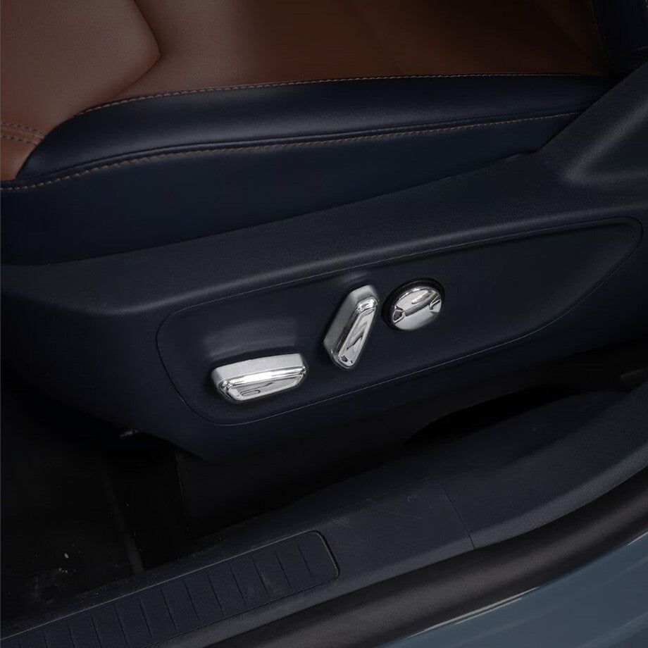 Suitable for 2022-2024 for Ford Maverick ABS Chrome Interior for Seat Adjustment Button Cover Trim3