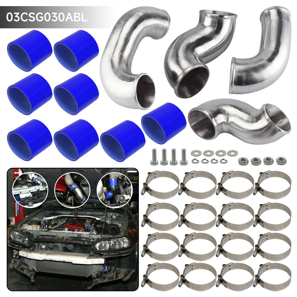 Front Mount Intercooler Pipe Kit for Nissan Skyline R33 R34 GTR RB26DETT Blue