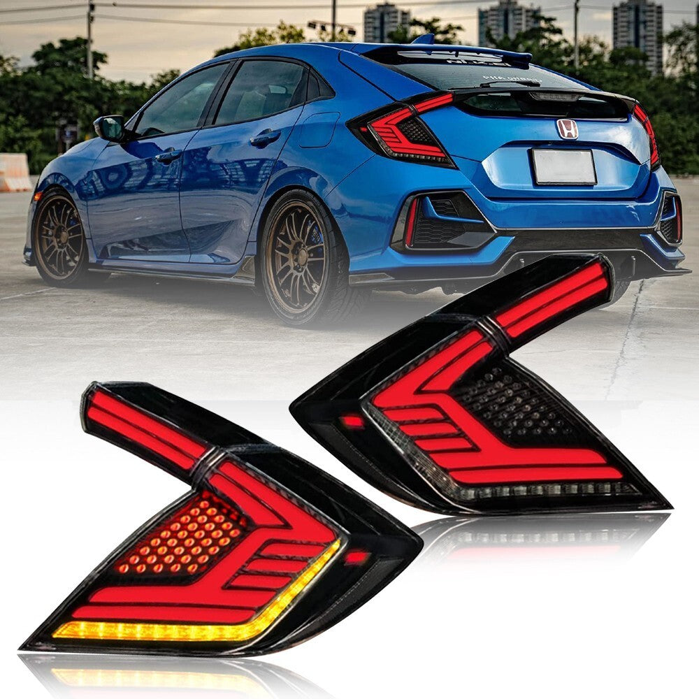 LED taillights for Honda for Civic Hatchback 2016-2021 - Rear light sequence signal