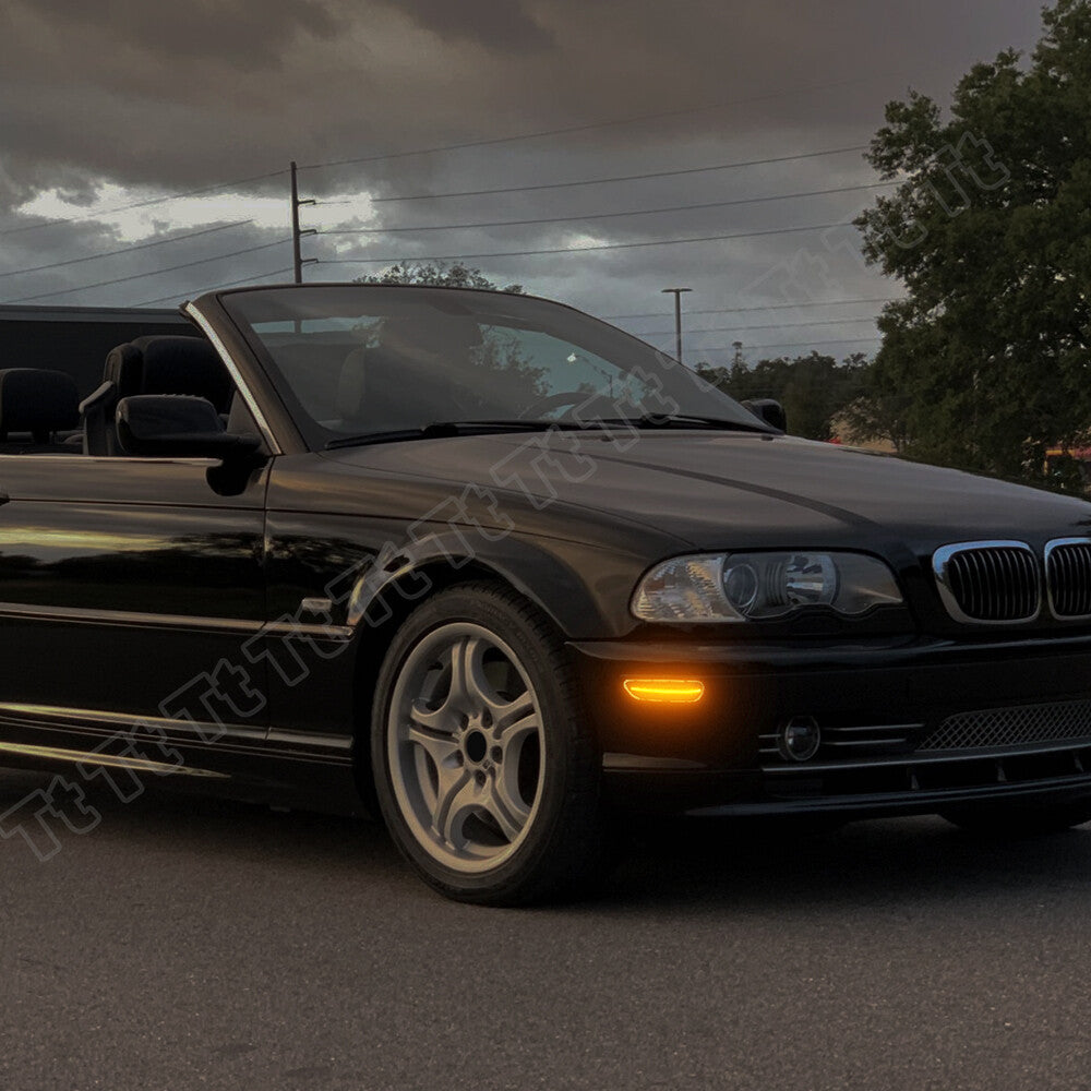 Suitable for 99-03 for BMW E46 2D Coupe and 01-06 E46 M3 LED bumper side marker reflectors.