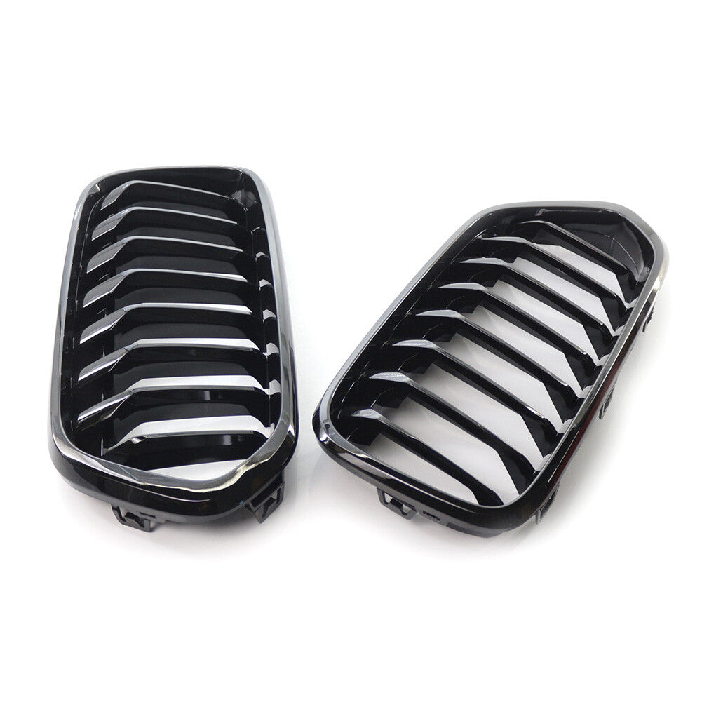 Black Front Bumper Grille Grill Single Slat for BMW X2 Series F39 2018-2021