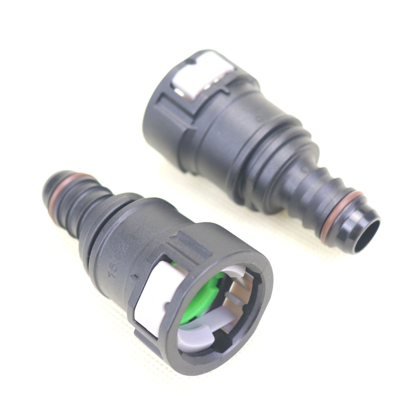 2-Pack 15.82mm SAE 1/2 inch Nylon Fuel Line Quick Connector Release Hose Disconnect Hose
